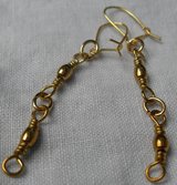 Dainty Dangle Earrings Brass Saltwater Fishing Swivels in Mobile, Alabama
