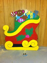 Christmas Sleigh filled with Toys in Fort Polk, Louisiana